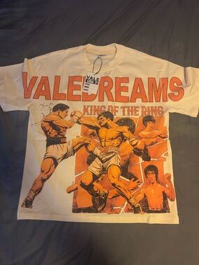 Valedream 'King of the Ring' Graphic Tee - Orange Boxing Print